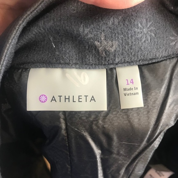 Athleta Toasty Buns Black Quilted Insulated Mini Skirt SZ 14 - Picture 6 of 8